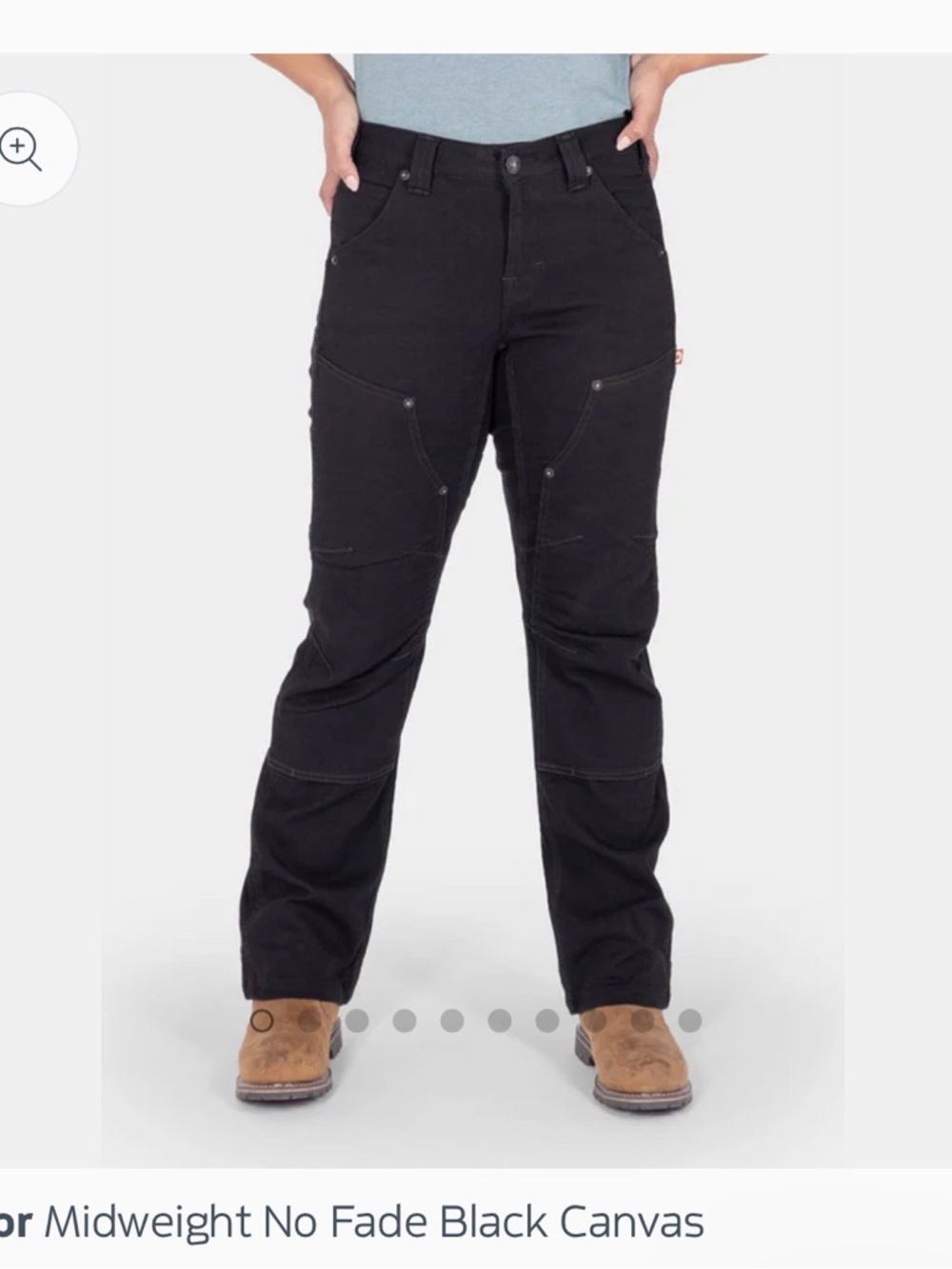 Dovetail workwear no fade black Canvas Work Pants